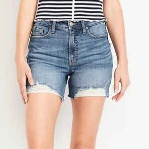 Old Navy OG STRAIGHT SECRET-SMOOTH POCKETS Women's Blue denim Shorts- NEVER WORN